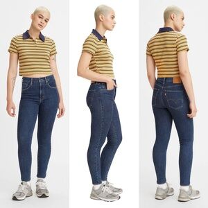 Levis Premium Mile High Super Skinny Rome Winter Wash Sculpt Hyperstretch Jeans